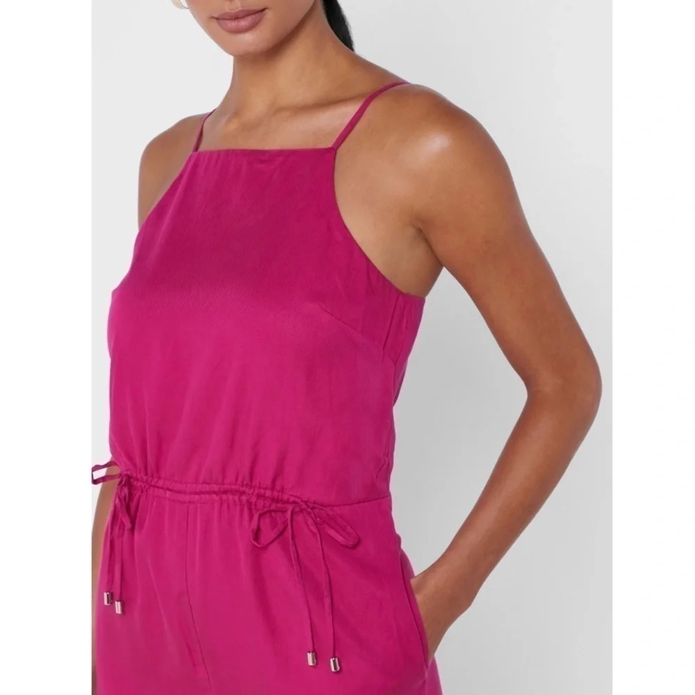 NWT‎ TED BAKER Sleeveless Square Neck Wide Leg Ankle Crop Cinch Waist Jumpsuit 4 - Picture 6 of 16